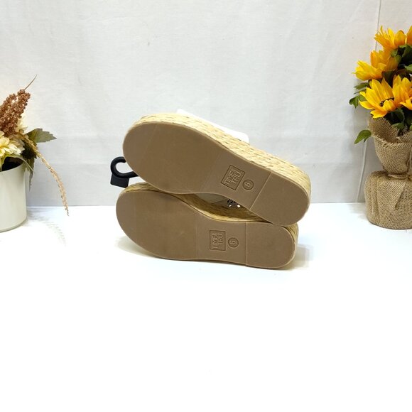 Time And Tru Raffia Platform Slide Sandals Memory Foam Fits True To Size 6 NWT - Picture 7 of 8